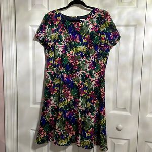 J. Crew floral A-line dress